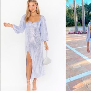 NWT SHOW ME YOUR MUMU SYDNEY MIDI DRESS - LILAC CONFETTI